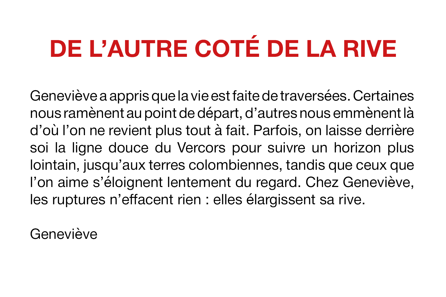 Récits de Aliénor et Geneviève - Nanterre-Amandiers