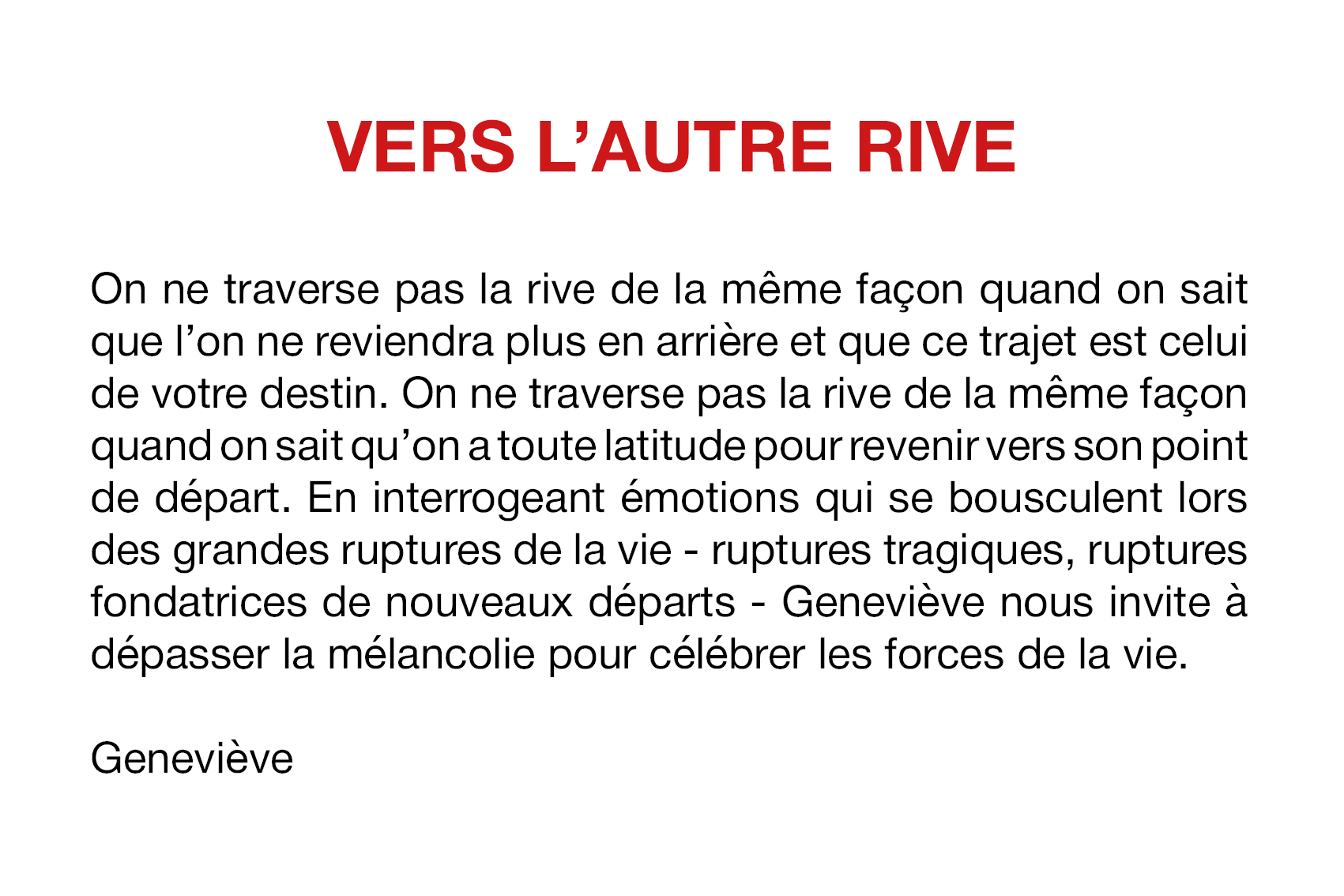 Récits de Aliénor et Geneviève - Nanterre-Amandiers